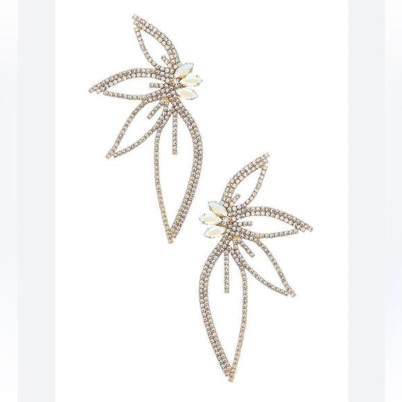 Flower statement earrings M255 - Picture 2 of 5